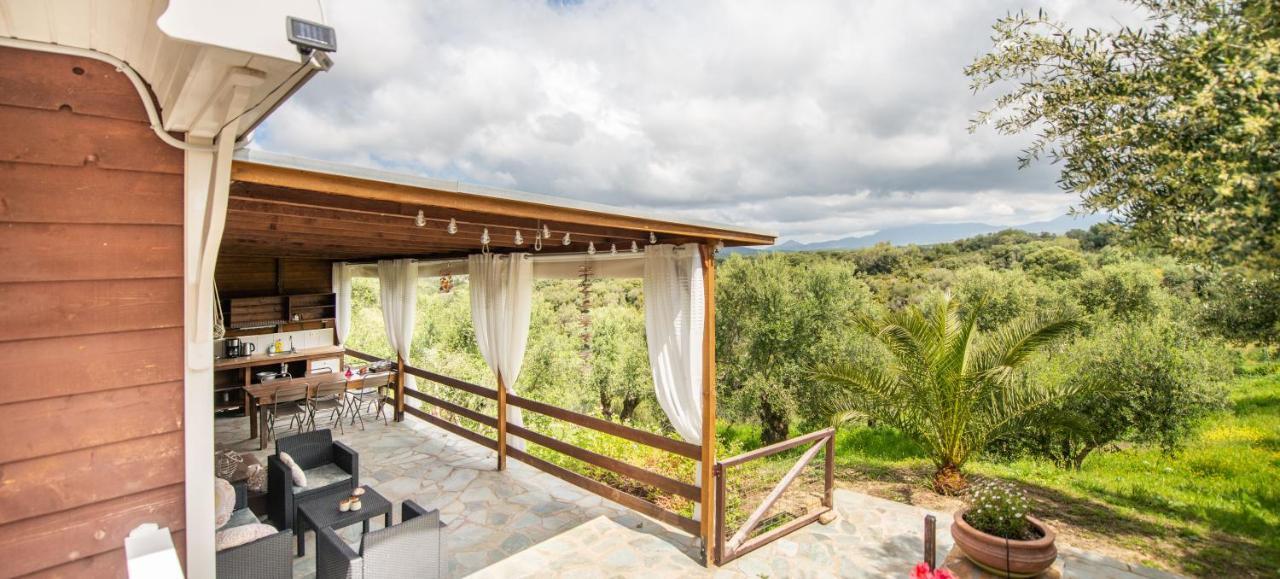 Lodge Hakuna Matata Holidays Wooden With Airco & Pool In Greek Olive Grove *